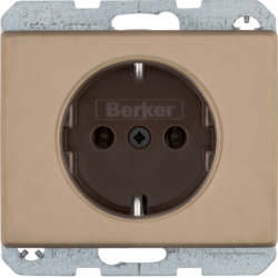 47140001 SCHUKO socket outlet Berker Arsys,  light bronze matt,  aluminium lacquered