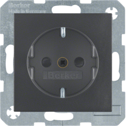 47231606 SCHUKO socket outlet with enhanced touch protection,  Berker S.1/B.3/B.7, anthracite,  matt