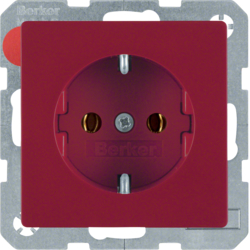 47436012 SCHUKO socket outlet Berker Q.1/Q.3/Q.7/Q.9, red velvety
