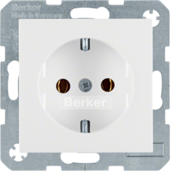 47438989 SCHUKO socket outlet Berker S.1/B.3/B.7, polar white glossy
