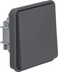 6130773515 Intermediate switch insert with rocker surface-mounted/flush-mounted Berker W.1, grey matt