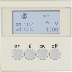 85745282 KNX radio timer quicklink with display,  Berker S.1/B.3/B.7, white glossy