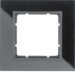 10116616 Glass frame 1gang Berker B.7, glass black/anthracite matt