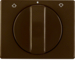 10770001 Centre plate with rotary knob for rotary switch for blinds Berker Arsys,  brown glossy