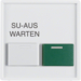 12996089 Centre plate with white + green button polar white velvety