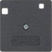 14961606 50 x 50 mm centre plate for RCD protection switch System 50 x 50 mm,  anthracite,  matt