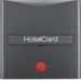 16401606 Centre plate with imprint for push-button for hotel card with red lens,  Berker S.1/B.3/B.7, anthracite,  matt