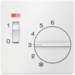 16716089 Centre plate for thermostat pivoted,  Setting knob,  Berker Q.1/Q.3/Q.7/Q.9, polar white velvety