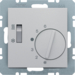 20291404 Thermostat,  change-over heating/cooling switch Berker S.1/B.3/B.7, aluminium,  matt,  lacquered