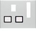 3313077013 Centre plate for socket outlets,  British Standard,  can be switched off Berker K.5, Aluminium,  aluminium anodised