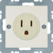 41668982 Socket outlet with earthing contact USA/CANADA NEMA 5-15 R with screw terminals,  Berker S.1/B.3/B.7, white glossy