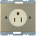 41679011 Socket outlet with earthing contact USA/CANADA NEMA 5-15 R with screw terminals,  Berker Arsys,  light bronze matt,  lacquered