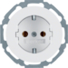 47272089 SCHUKO socket outlet 45° Berker R.1/R.3/R.8, polar white glossy