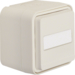 50763552 Push-button,  change-over contact surface-mounted with labelling field - illuminated,  Berker W.1, polar white matt