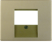 6810340001 Centre plate with TDO cut-out Berker Arsys,  light bronze matt,  aluminium lacquered