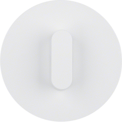 10012089 Cover plate with toggle for rotary switch/spring-return push-button Serie R.classic,  polar white glossy