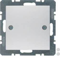 10091414 Blind plug with centre plate,  screw-on Berker S.1/B.3/B.7, aluminium matt,  lacquered