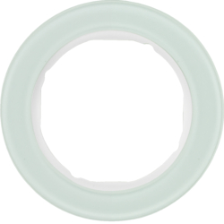 10112009 Frame 1gang Serie R.classic,  glass polar white
