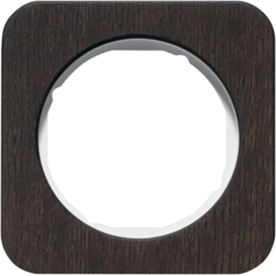 10112359 Frame 1gang Berker R.1, oak/polar white glossy,  stained wood