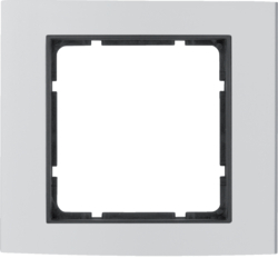 10113004 Frame 1gang Berker B.3, aluminium/anthracite matt,  aluminium anodised