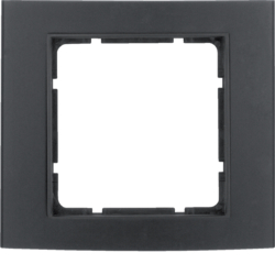 10113005 Frame 1gang Berker B.3, Aluminium black/anthracite matt,  aluminium anodised