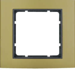 10113016 Frame 1gang Berker B.3, Aluminium gold/anthracite matt,  aluminium anodised