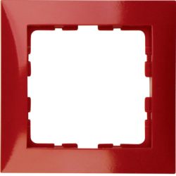 10118962 Frame 1gang Berker S.1, red glossy