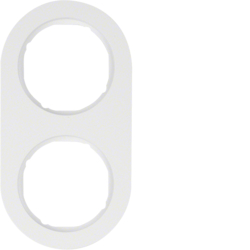10122089 Frame 2gang Serie R.classic,  polar white glossy
