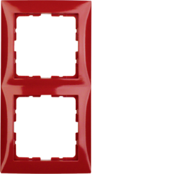 10128962 Rahmen 2fach Berker S.1, rot glänzend
