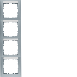 10149959 Frame 4gang vertical with labelling field,  Berker S.1