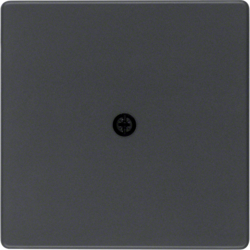 10196086 Centre plate for cable outlet Berker Q.1/Q.3/Q.7/Q.9, anthracite velvety,  lacquered