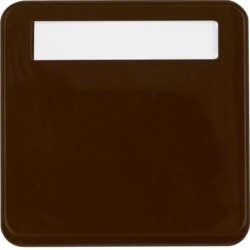 102251 Intermediate ring with hinged cover with labelling field,  Splash-protected flush-mounted IP44, brown glossy