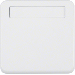 102259 Intermediate ring with hinged cover with labelling field,  Splash-protected flush-mounted IP44, polar white glossy