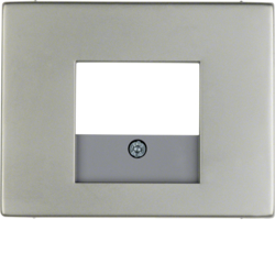 10357004 Centre plate with TAE cut-out Berker K.5, stainless steel,  metal matt finish