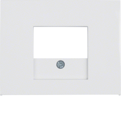10357009 Centre plate with TAE cut-out Berker K.1, polar white glossy