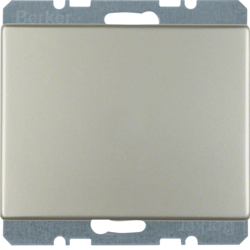 10457004 Blind plug with centre plate Berker K.5, stainless steel,  metal matt finish