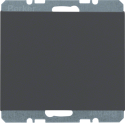 10457006 Blind plug with centre plate Berker K.1, anthracite matt,  lacquered