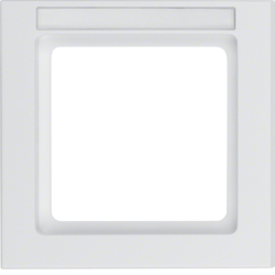 10516099 Frame 1gang with labelling field,  Berker Q.3, polar white velvety