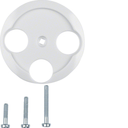 106420 Centre plate for aerial socket 3hole Serie 1930/Glas,  polar white glossy