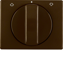 10770001 Centre plate with rotary knob for rotary switch for blinds Berker Arsys,  brown glossy