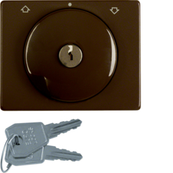 10790501 Centre plate with lock and touch function for switch for blinds Key can be removed in 0 position,  Berker Arsys,  light bronze matt,  aluminium lacquered