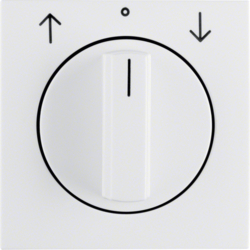 10808989 Centre plate with rotary knob for rotary switch for blinds polar white glossy