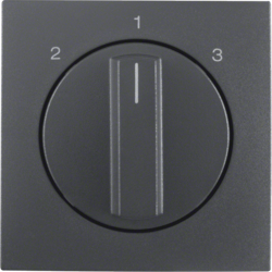 10841606 Centre plate with rotary knob for 3-step switch anthracite,  matt