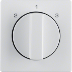 10846089 Centre plate with rotary knob for 3-step switch polar white velvety