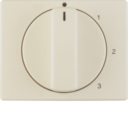 10870002 Centre plate with rotary knob for 3-step switch with neutral-position,  Berker Arsys,  white glossy