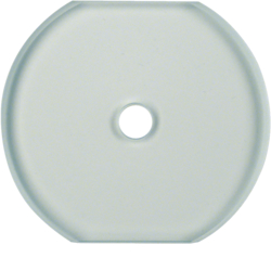 1095 Glass cover centre plate for rotary switch/spring-return push-button Serie Glas,  clear glossy