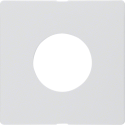 11246089 Centre plate for push-button/pilot lamp E10 Berker Q.1/Q.3/Q.7/Q.9, polar white velvety