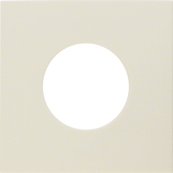11248982 Centre plate for push-button/pilot lamp E10 Berker S.1/B.3/B.7, white glossy