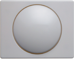 11350069 Centre plate for rotary dimmer/rotary potentiometer with setting knob,  Berker Arsys,  polar white glossy