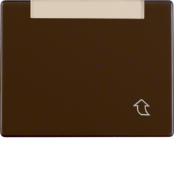 11410001 Hinged cover,  high with labelling field,  Berker Arsys,  brown glossy